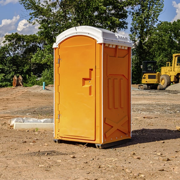 how often are the porta potties cleaned and serviced during a rental period in Ebervale